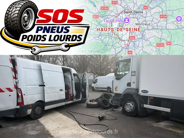 Réparation pneu poids lourd Hauts-de-Seine 92