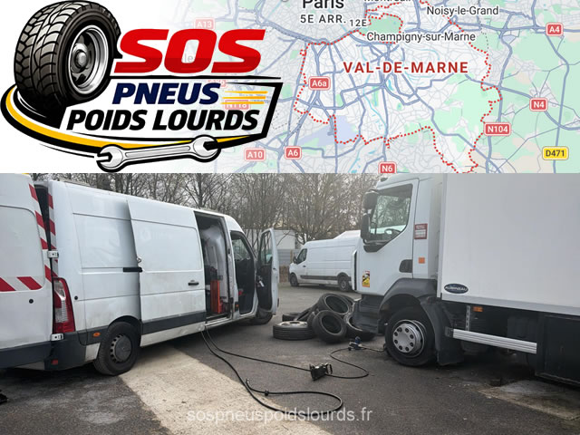 Réparation pneu poids lourd Val-de-Marne 94